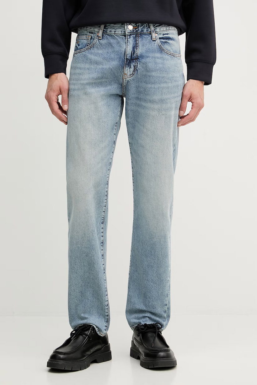 Armani Exchange blugi straight pentru bărbați