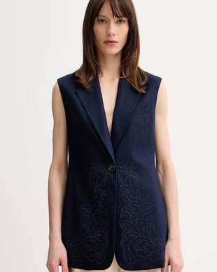 Twinset vestă cu un singur rând de nasturi pentru femei cu in