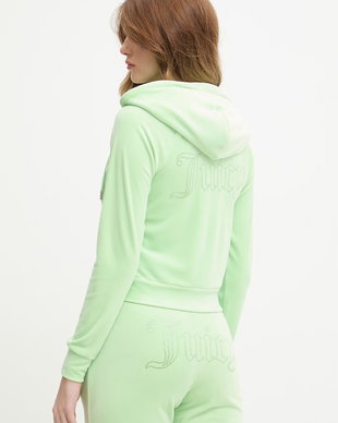 Juicy Couture hanorac cu glugă pentru femei din velur MADISON COL OUT