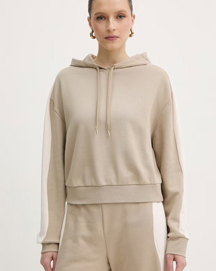 Armani Exchange hanorac cu glugă pentru femei din bumbac