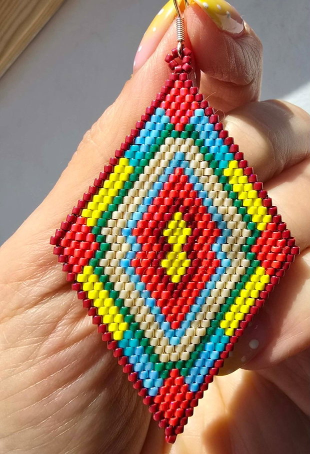 Cercei handmade Baloane Colorate Miyuki Delica