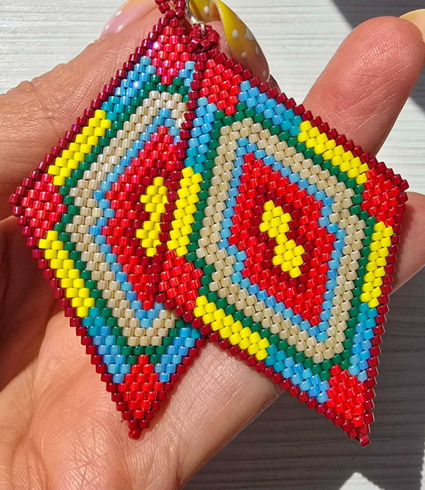 Cercei handmade Baloane Colorate Miyuki Delica