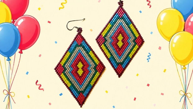 Cercei handmade Baloane Colorate Miyuki Delica