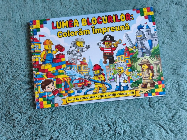 Carte de colorat - Lumea Blocurilor - Colorăm Împreună