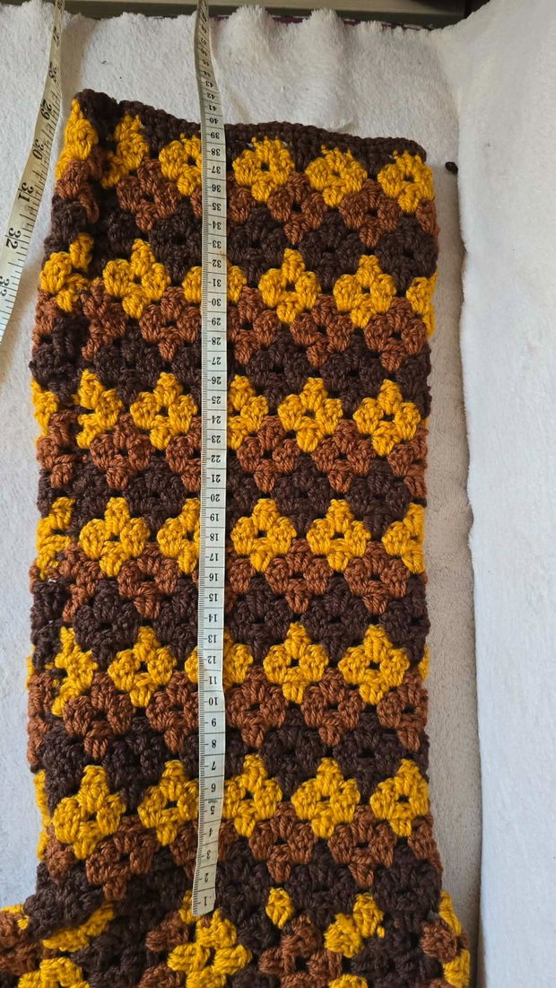Cardigan croșetat handmade în stil vintage 80s / hippie
