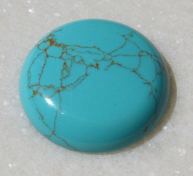 Cabochon turcoaz de sinteza aprox 30x7 mm