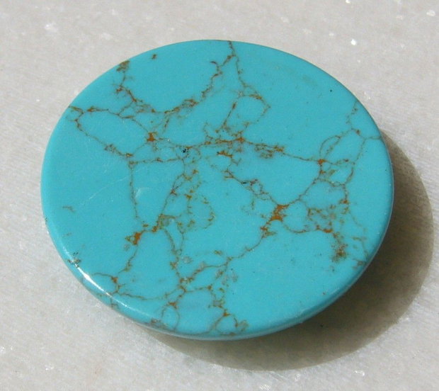 Cabochon turcoaz de sinteza aprox 30x7 mm