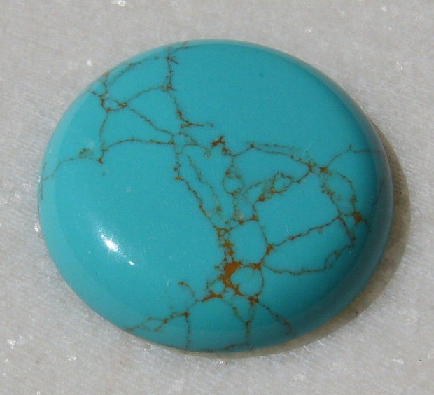 Cabochon turcoaz de sinteza aprox 30x7 mm
