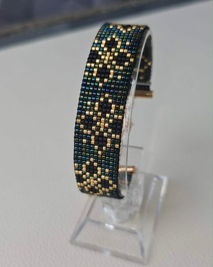 Brățară handmade țesută cu mărgele Miyuki Delica