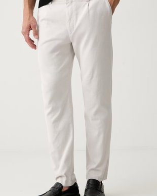 BOSS Orange pantaloni chinos pentru bărbați, din bumbac cu elastan Pleated