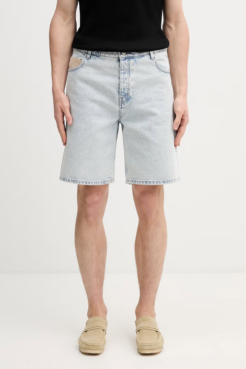 Drôle de Monsieur pantaloni scurți pentru bărbați din denim
