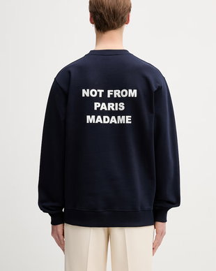Drôle de Monsieur hanorac pentru bărbați din bumbac Le Sweatshirt Slogan