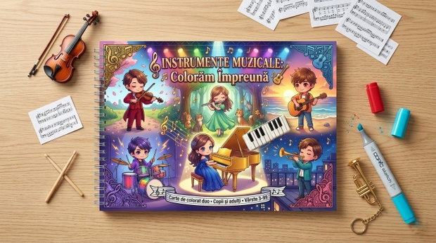 Instrumente Muzicale - Colorăm Împreună