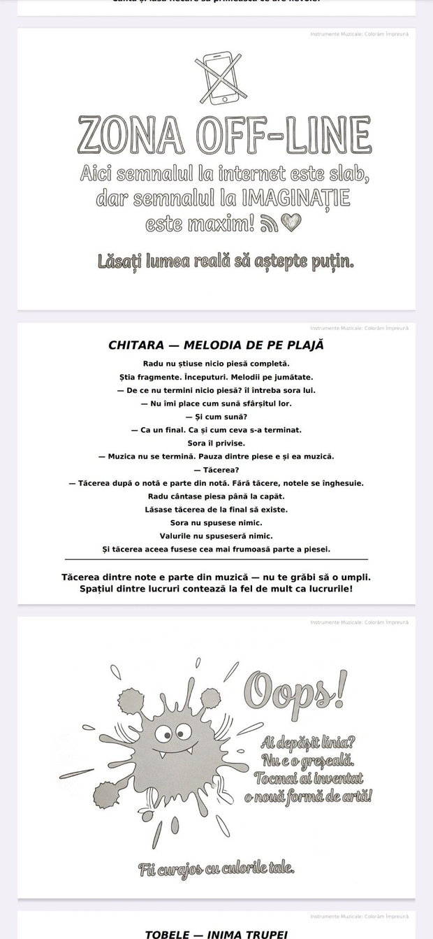 Instrumente Muzicale - Colorăm Împreună