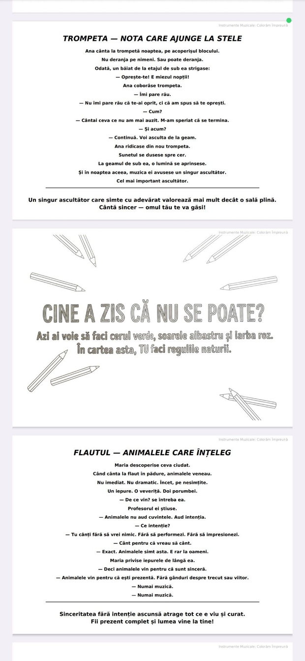Instrumente Muzicale - Colorăm Împreună