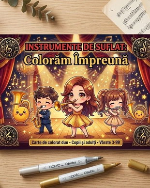 Carte de colorat Instrumente Muzicale - Colorăm Împreună