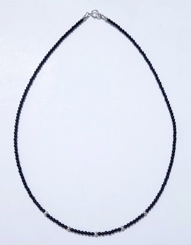 Colier argint 925 cu onix negru