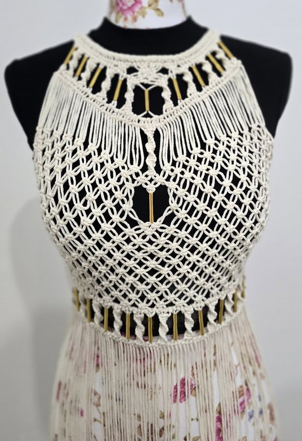 Rochie handmade tip macrame