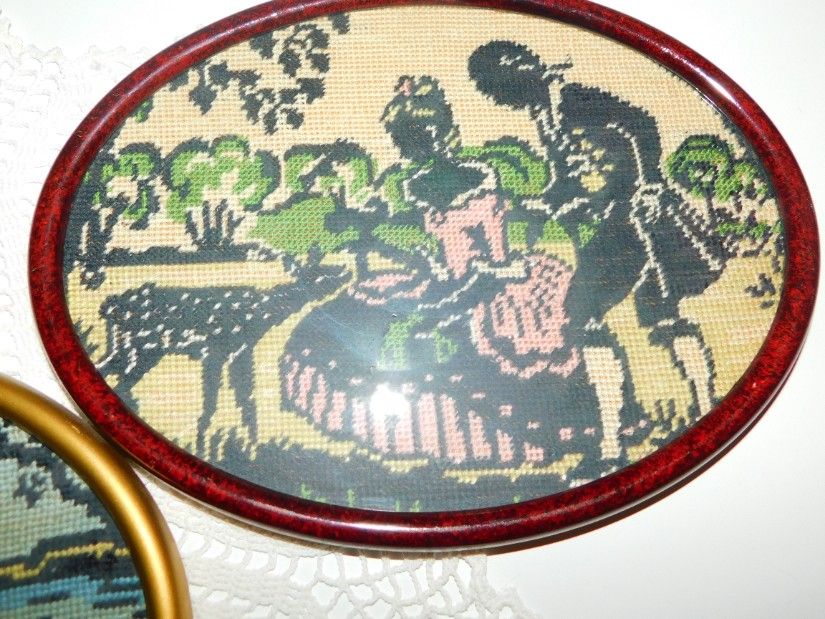 3  goblenuri   vintage,  rame originale, stare perfecta