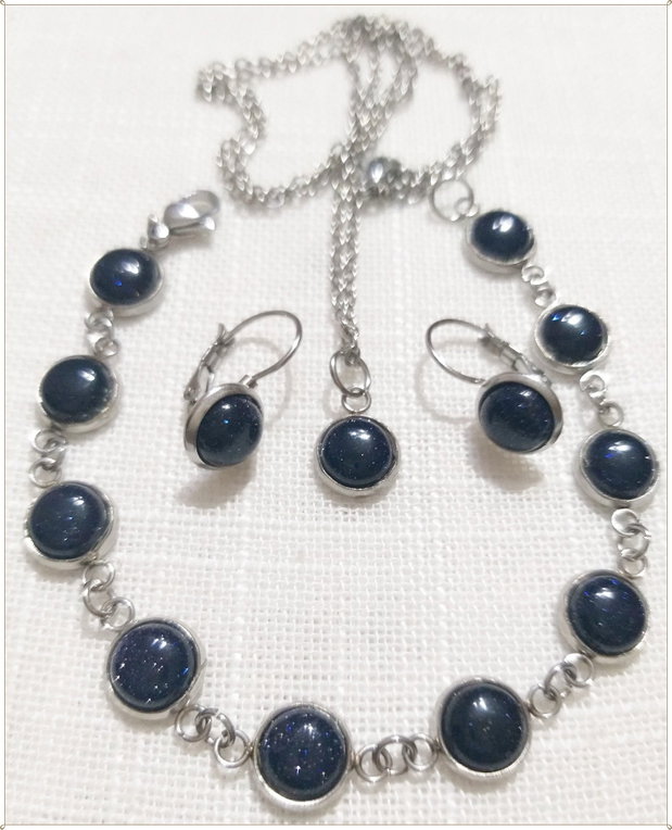 SET-BLUEGOLDSTONE SI INOX