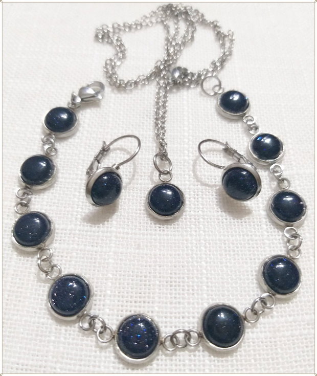 SET-BLUEGOLDSTONE SI INOX