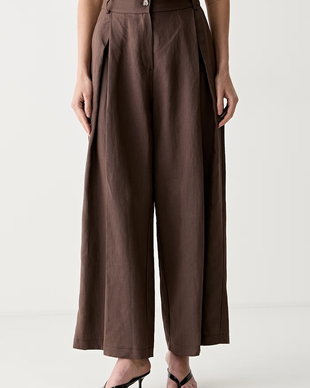 ViCOLO pantaloni culottes pentru femei din in