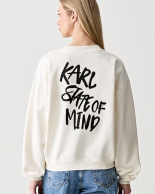 Karl Lagerfeld Jeans hanorac oversized pentru femei din bumbac