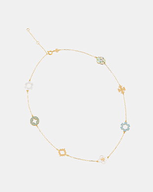 Tory Burch lănțișor pentru femei placat cu aur cristal ForgetMe