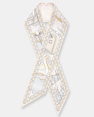 Tory Burch neckerchief de mătase Ribbon