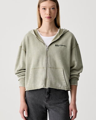 Karl Lagerfeld Jeans hanorac oversized pentru femei din bumbac
