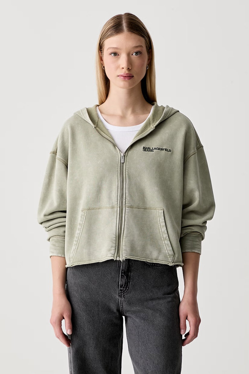 Karl Lagerfeld Jeans hanorac oversized pentru femei din bumbac