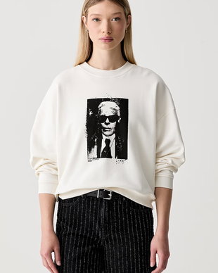 Karl Lagerfeld Jeans hanorac pentru femei din bumbac
