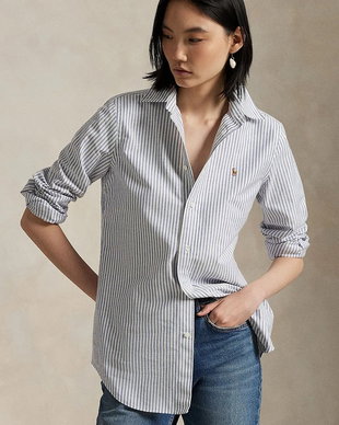 Polo Ralph Lauren cămașă pentru femei din bumbac cu elastan