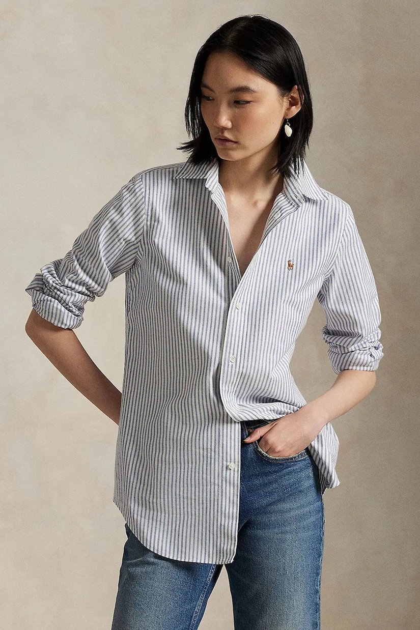 Polo Ralph Lauren cămașă pentru femei din bumbac cu elastan