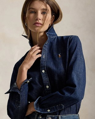 Polo Ralph Lauren cămașă pentru femei din denim