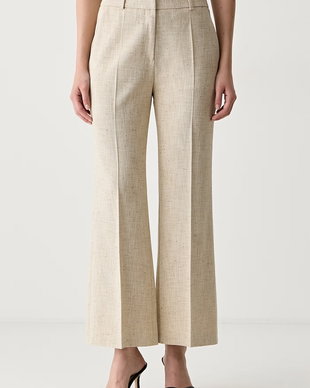 BOSS pantaloni pentru femei cu vâscoză Talia-Crop