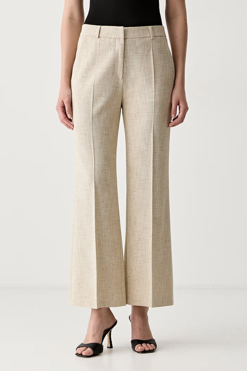BOSS pantaloni pentru femei cu vâscoză Talia-Crop