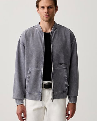 Karl Lagerfeld Jeans hanorac cu fermoar pentru bărbați din bumbac