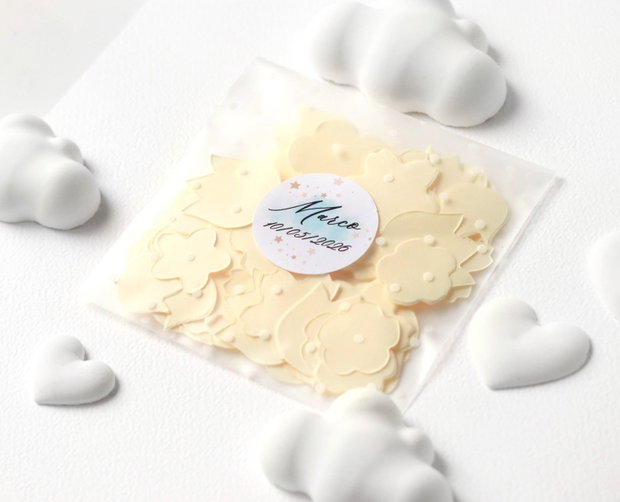 Set 10buc pungute confetti - forma flori