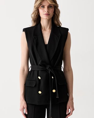 Marciano by Guess vestă cu două rânduri de nasturi pentru femei cu vâscoză RASHIDA