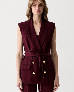 Marciano by Guess vestă cu două rânduri de nasturi pentru femei cu vâscoză RASHIDA