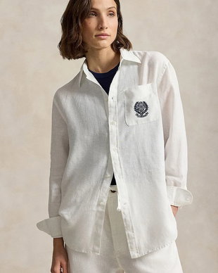 Polo Ralph Lauren cămașă pentru femei, din in