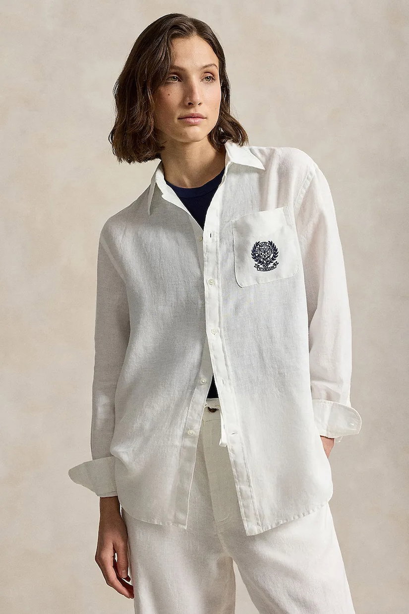 Polo Ralph Lauren cămașă pentru femei, din in