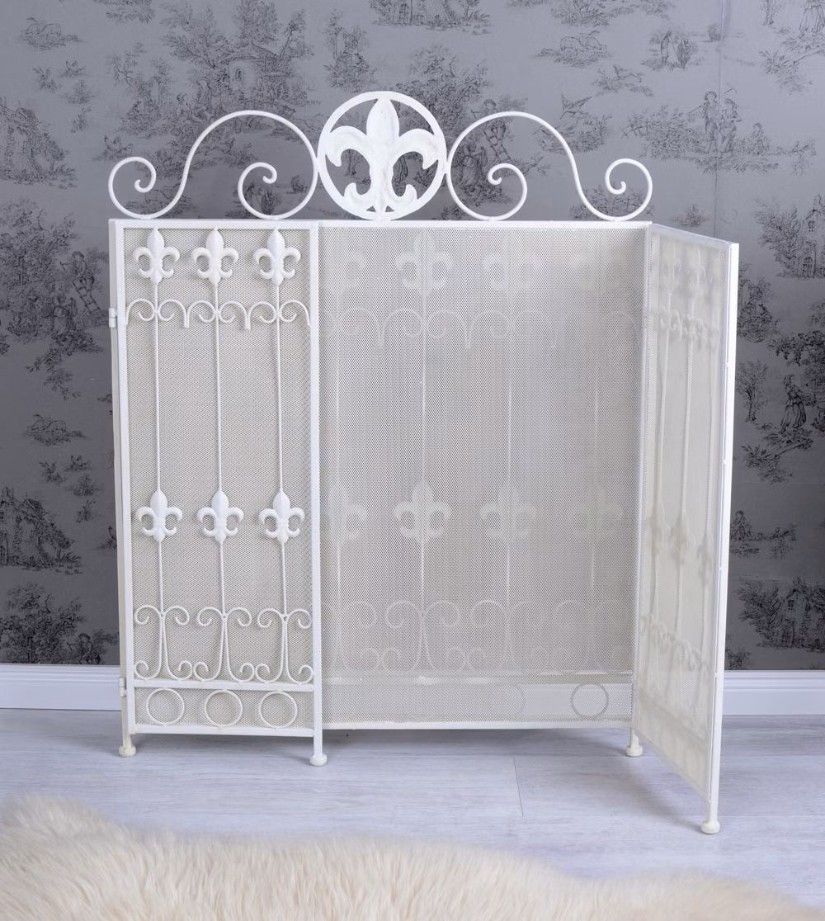 PARAVAN SEMINEU DIN FIER FORJAT ANTIK WHITE