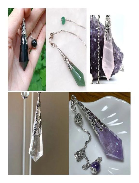 Kit Complet Radiestezie: 4 Plăci Divinație + 4 Penduluri Cristale Naturale