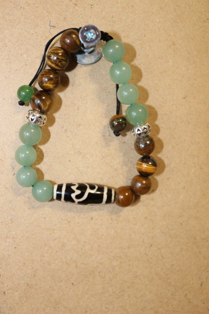 Bratara pe ata cu agata dzi /bratara barbateasca/bratara unisex/bratara talisman/prosperitate