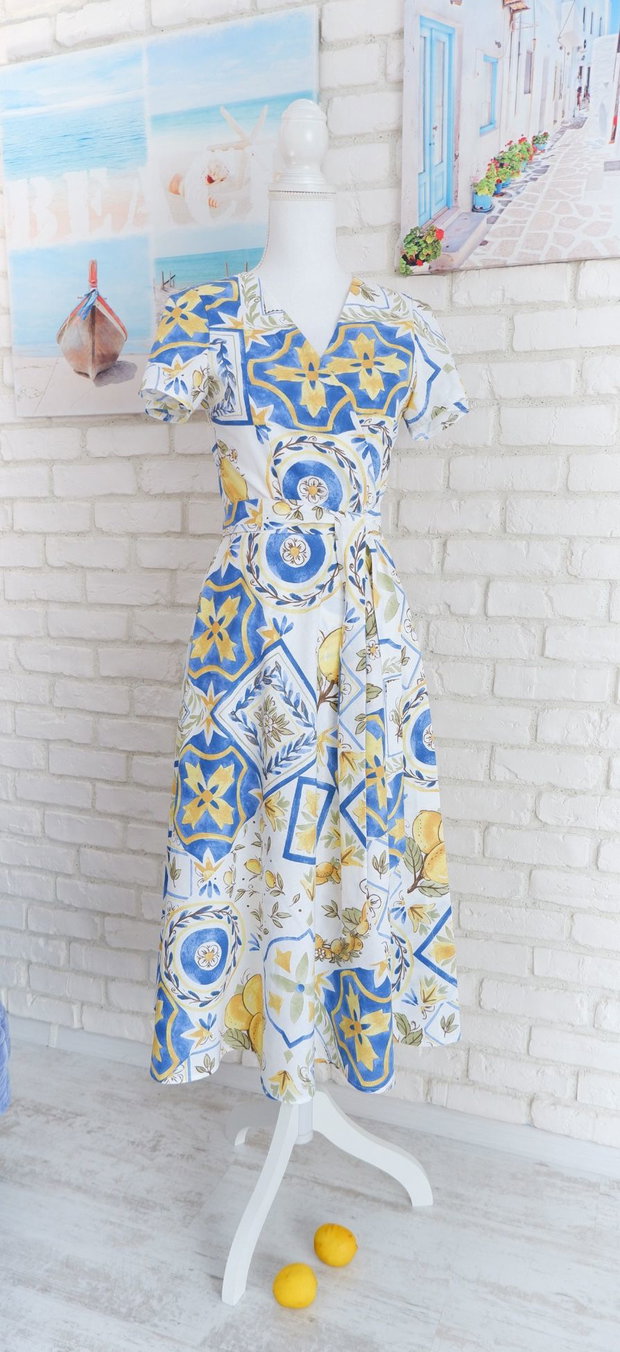 Rochie Petrecuta Lamai cu Albastru