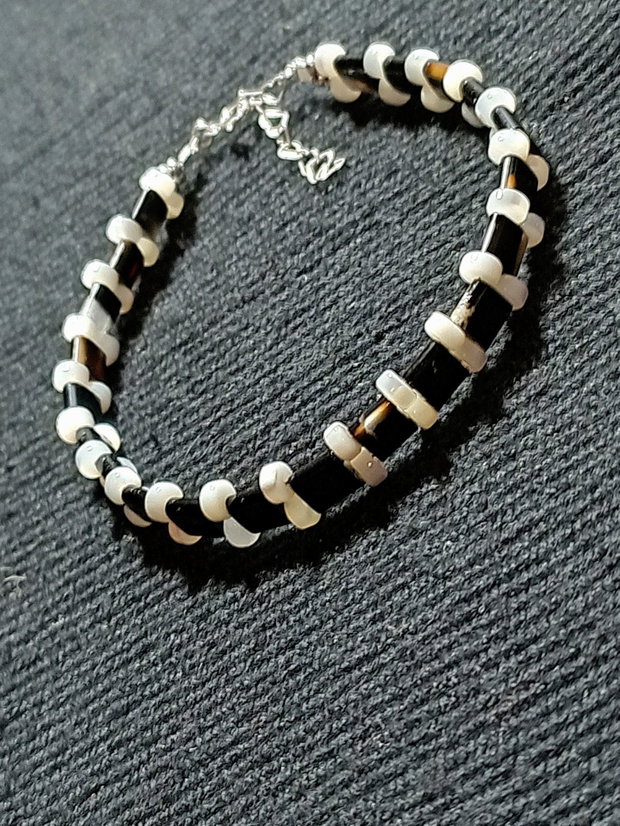 Bratara argint onix sidef boho chic trendy