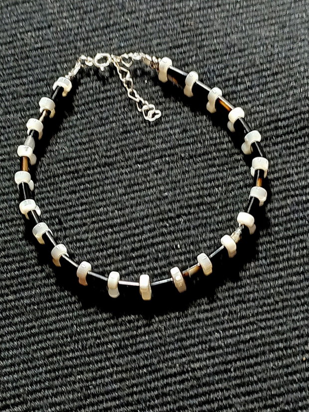 Bratara argint onix sidef boho chic trendy