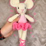Șoricica Balerina  Jucărie Amigurumi Croșetată